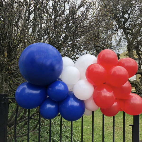Ballonggirlander til 17. Mai - ferdig oppblåst