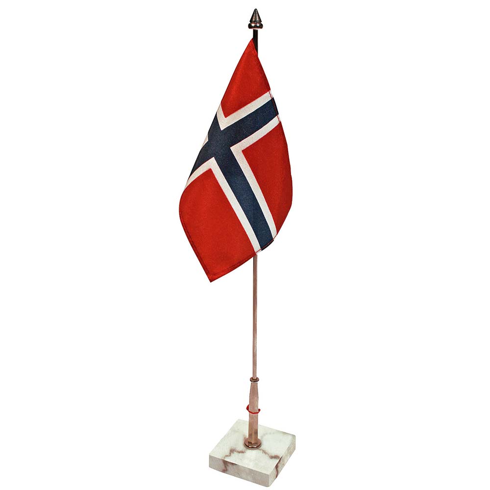 Bordflagg på marmorfot