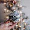 Disco kule 8 cm - sølv 4 stk - Bilde 2