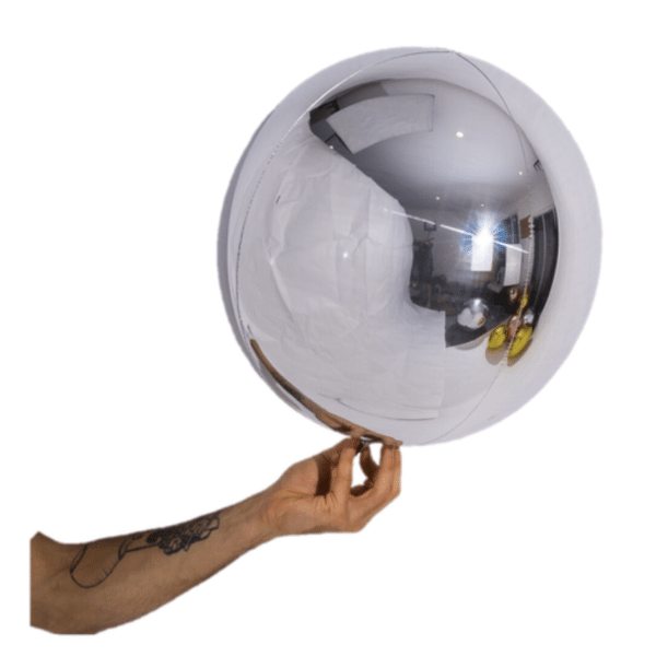 Orbz sølv med helium - stor 35 cm